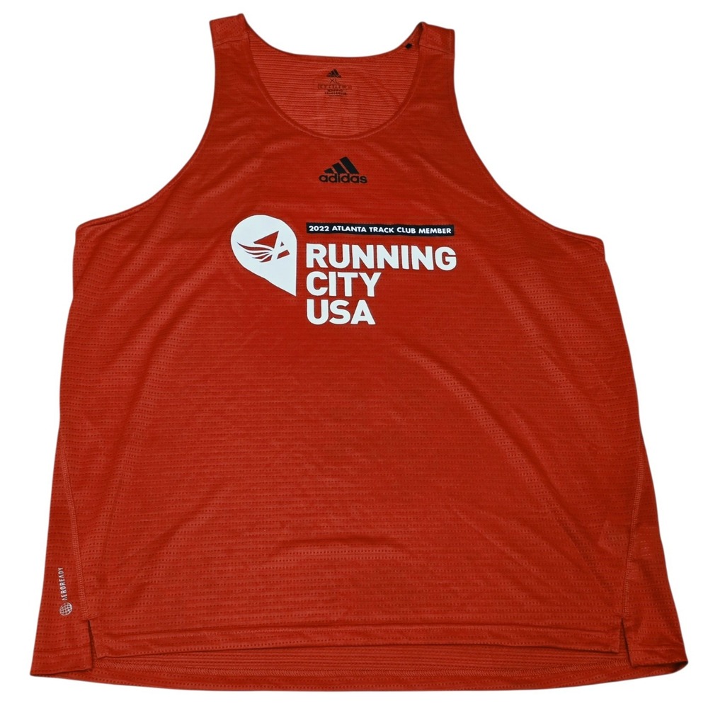 Adidas Atlanta Track Club 2022 Member Running Singlet Men's XL Red Primegreen
